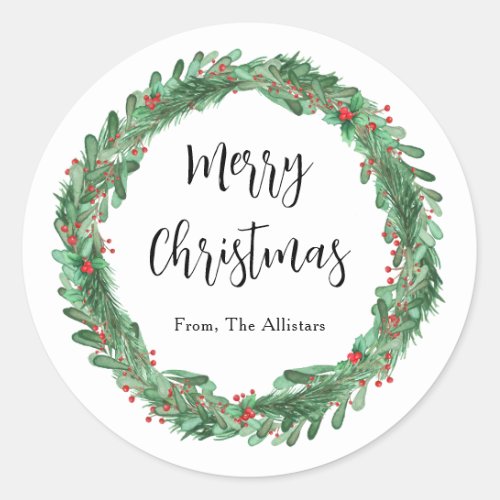 Merry Wreath Sticker