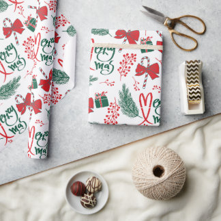 Merry X-mas Christmas Gift Wrapping Paper