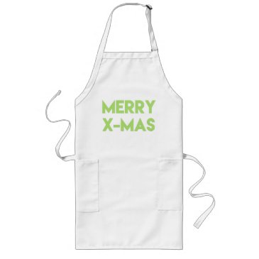 Merry X-Mas, Modern Green Typography Christmas