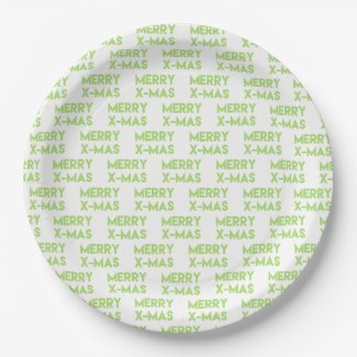Merry X-Mas, Modern Green Typography Christmas