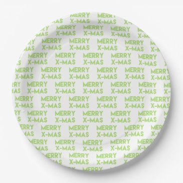 Merry X-Mas, Modern Green Typography Christmas