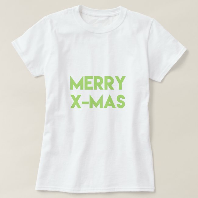 Merry X-Mas, Modern Green Typography Christmas