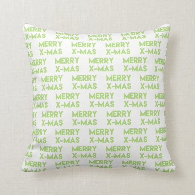 Merry X-Mas, Modern Green Typography Christmas