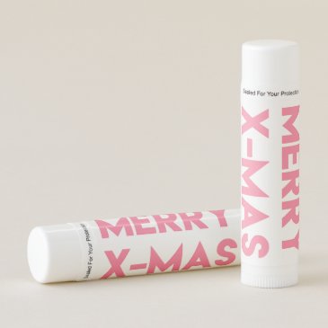 Merry X-Mas, Modern Hot Pink Typography Christmas