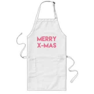 Merry X-Mas, Modern Hot Pink Typography Christmas