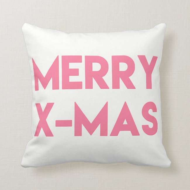 Merry X-Mas, Modern Hot Pink Typography Christmas