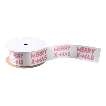 Merry X-Mas, Modern Pink Typography Christmas