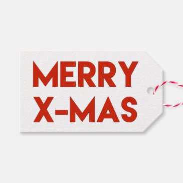 Merry X-Mas, Modern Red Minimalist Christmas