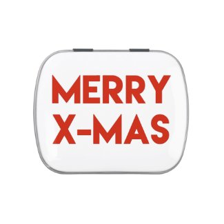 Merry X-Mas, Modern Red Typography Christmas