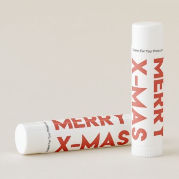 Merry X-Mas, Modern Red Typography Christmas
