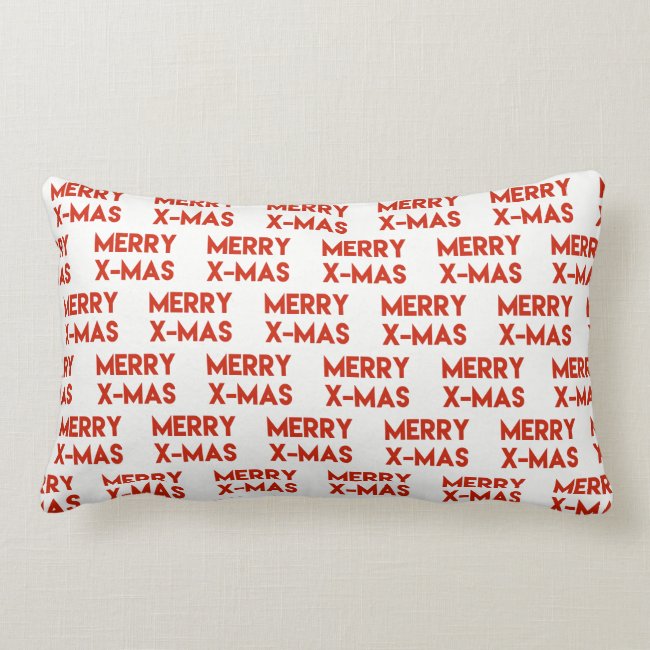 Merry X-Mas, Modern Red Typography Christmas