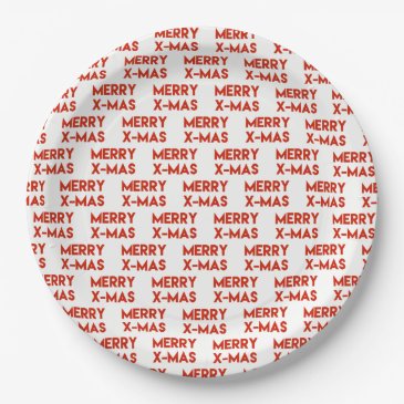 Merry X-Mas, Modern Red Typography Christmas
