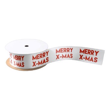 Merry X-Mas, Modern Red Typography Christmas