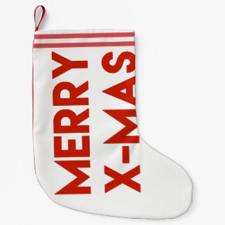 Merry X-Mas, Modern Red Typography Christmas