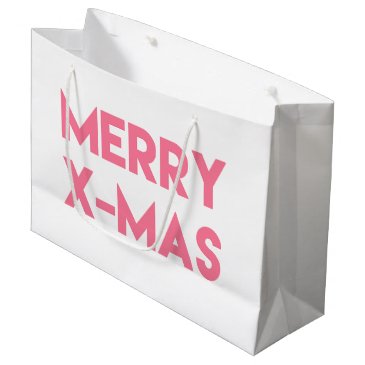 Merry X-Mas, Modern Typography Gift bags