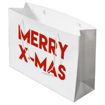 Merry X-Mas, Modern Typography Gift bags