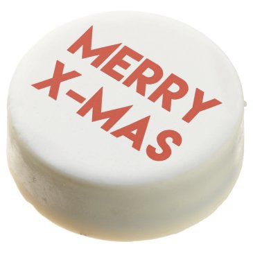 Merry X-mas, Modern Typography Oreo Cookies