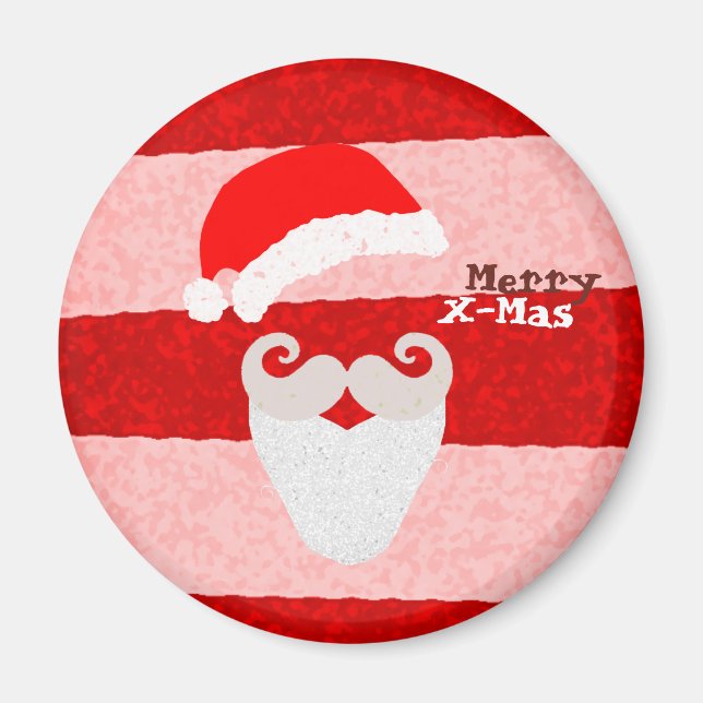 Merry X-Mas Santa Magnet (Front)
