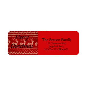 Merry X-Mas Ugly Christmas Sweater Label