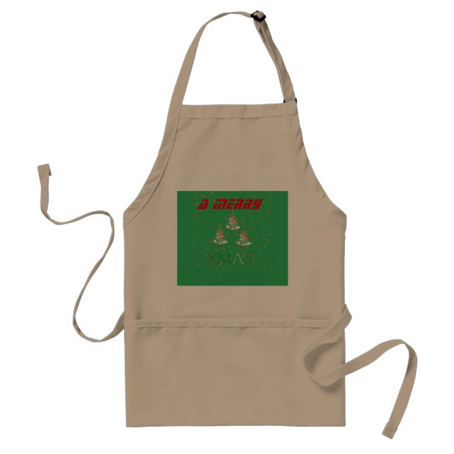 Merry Xmas  Adult Apron (Front)