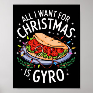 Merry Xmas All I Want For Christmas Gyro Men Women Poster