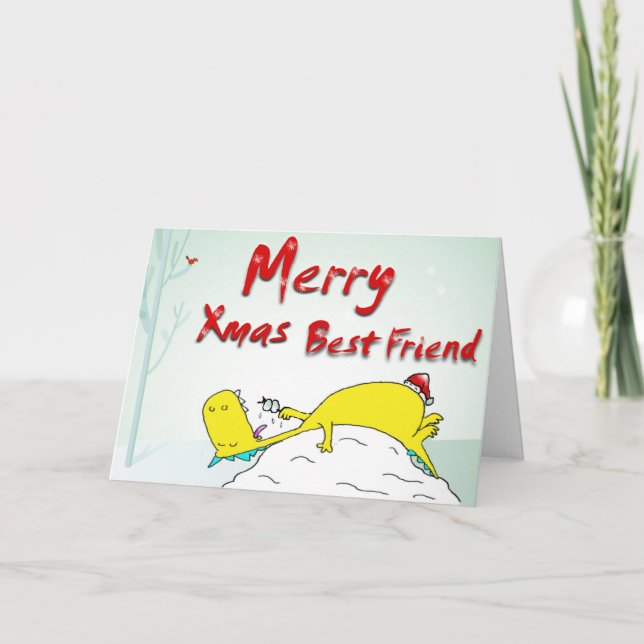 merry xmas best friend holiday card (Front)