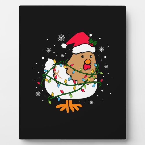 Merry Xmas Chicken Christmas Tree Light Plaque