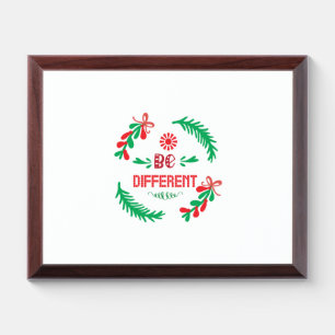 Merry Xmas Christmas Be Different Award Plaque