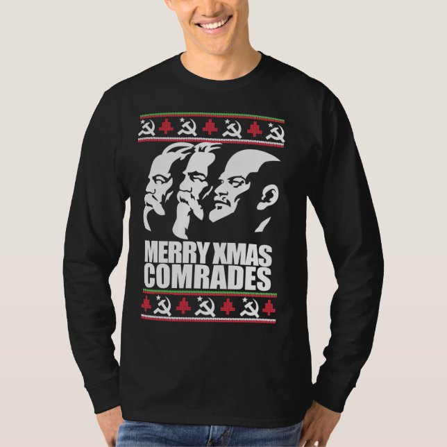 MERRY XMAS COMRADE Ugly Christmas Sweater Marx Eng (Front)