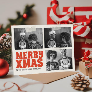 Merry Xmas Funky Groovy Photo Christmas  Card