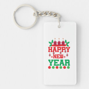 Merry Xmas Happy New Year Keychain