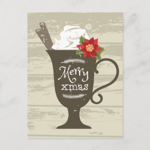 Merry Xmas Holiday Ice Cream Postcard