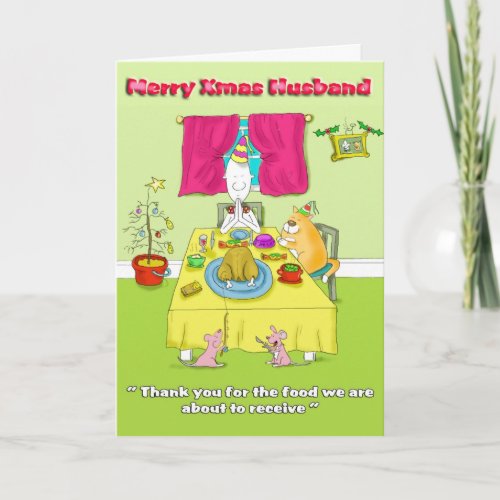 Merry Xmas husband Holiday Card