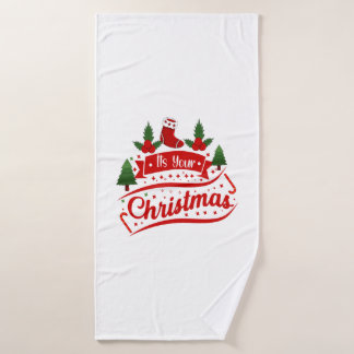 Merry Xmas It Is Your Christmas Bath Towel