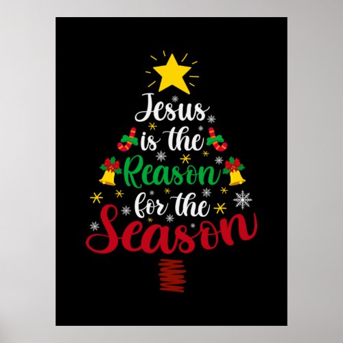 Merry Xmas Jesus Is The Reason Poster