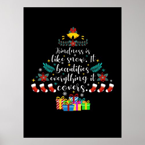 Merry Xmas Kindness Is Like Snow It Poster
