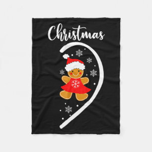 Merry Xmas Matching Christmas Pajama Black Crew Ne Fleece Blanket