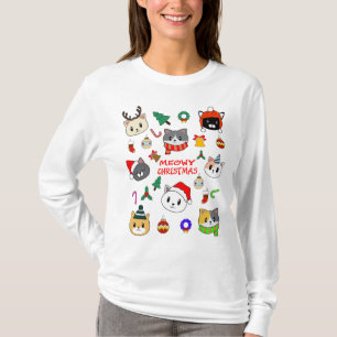 MERRY XMAS, Meowy Catmas Tree, Cat Christmas Gift T-Shirt
