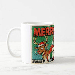 Merry Xmas Mess Funny Christmas Mug - Naughty Sant