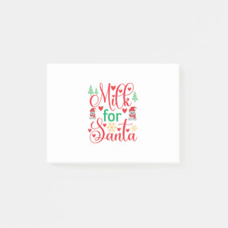Merry Xmas Milk For Santa Post-it Notes