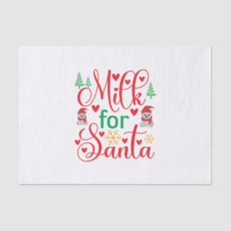 Merry Xmas Milk For Santa Tissue Paper