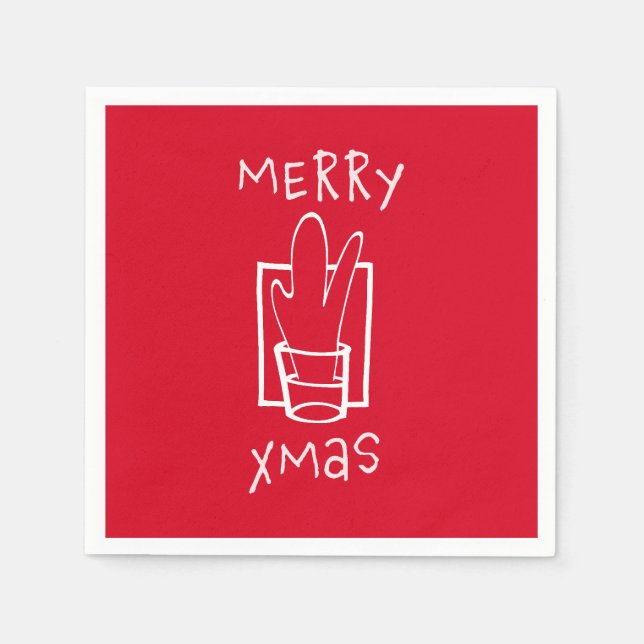 Merry Xmas Napkins (Front)