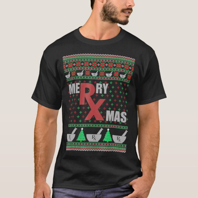 Merry Xmas Pharmacist Ugly Christmas Sweater (Front)