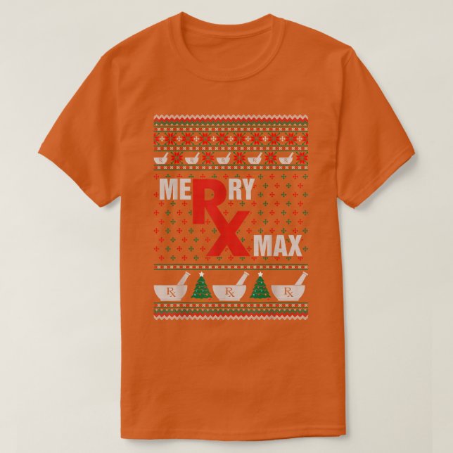 Merry Xmas Pharmacist Ugly Christmas Sweater T  (Design Front)