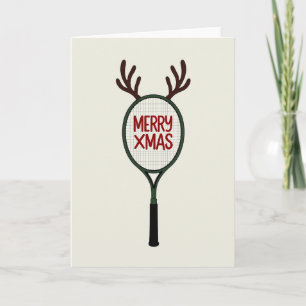 Merry Xmas Reindeer Tennis Card