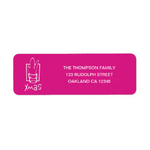 Merry Xmas Return Address Label