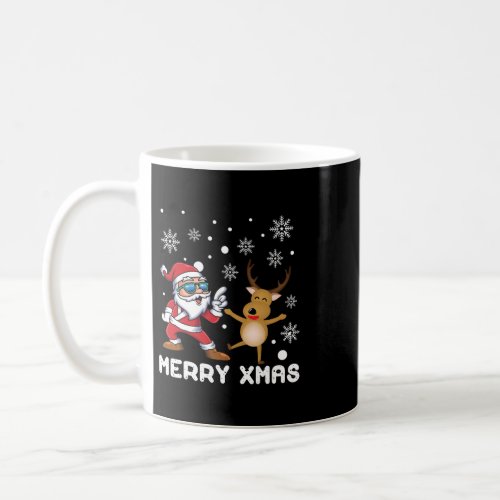 MERRY XMAS Santa Claus Deer Party Fun Snow Winter Coffee Mug