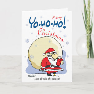 Merry Yo-ho-ho Christmas...and a bottle of eggnog! Holiday Card