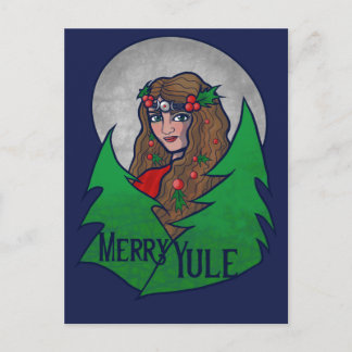 Merry Yule Goddess Art Postcard