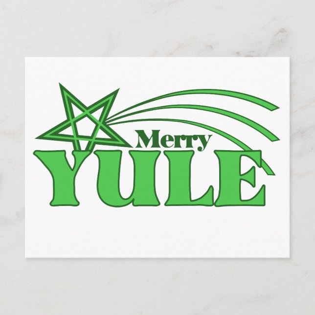 Merry Yule Holiday Postcard (Front)